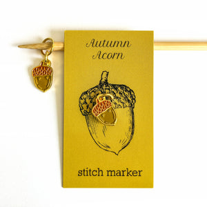 Autumn single stitch marker, Custom Firefly Notes, progress keeper