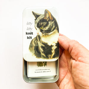 Cat stitch marker tin, cat knit kit (038)