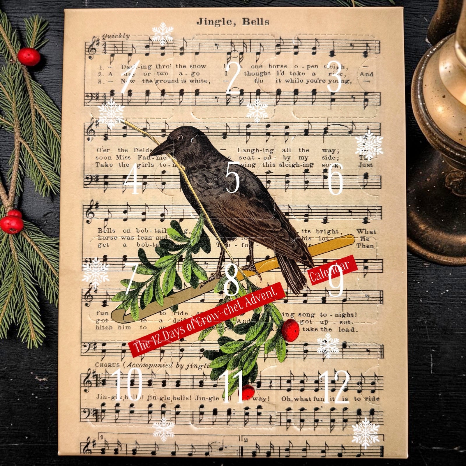 2026 CROCHET Stitch marker Advent Calendar PRESALE "What the Crow Noticed "