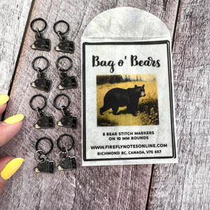 Bear Stitch Markers – Limited Edition Set of 8