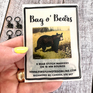 Bear Stitch Markers – Limited Edition Set of 8