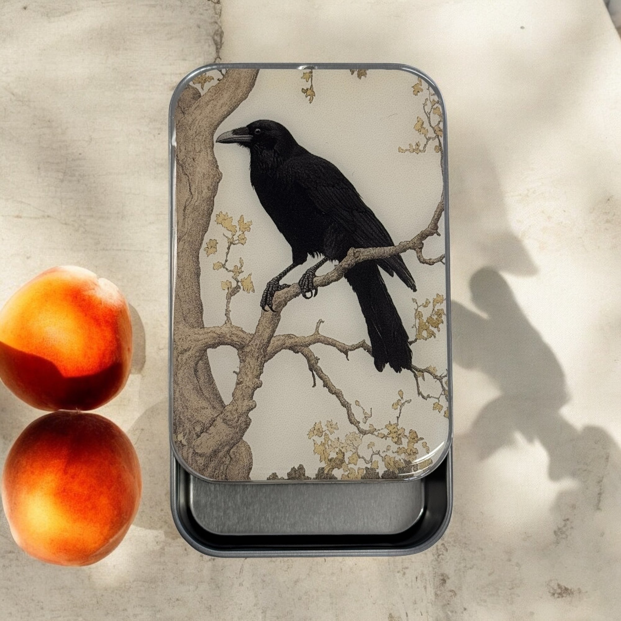 Black Crow Notions Tin – Handcrafted with Glossy Resin Finish