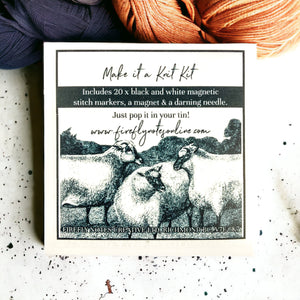 Just make it a KNIT KIT! Magnetic insert, stitch markers and needle for knitting