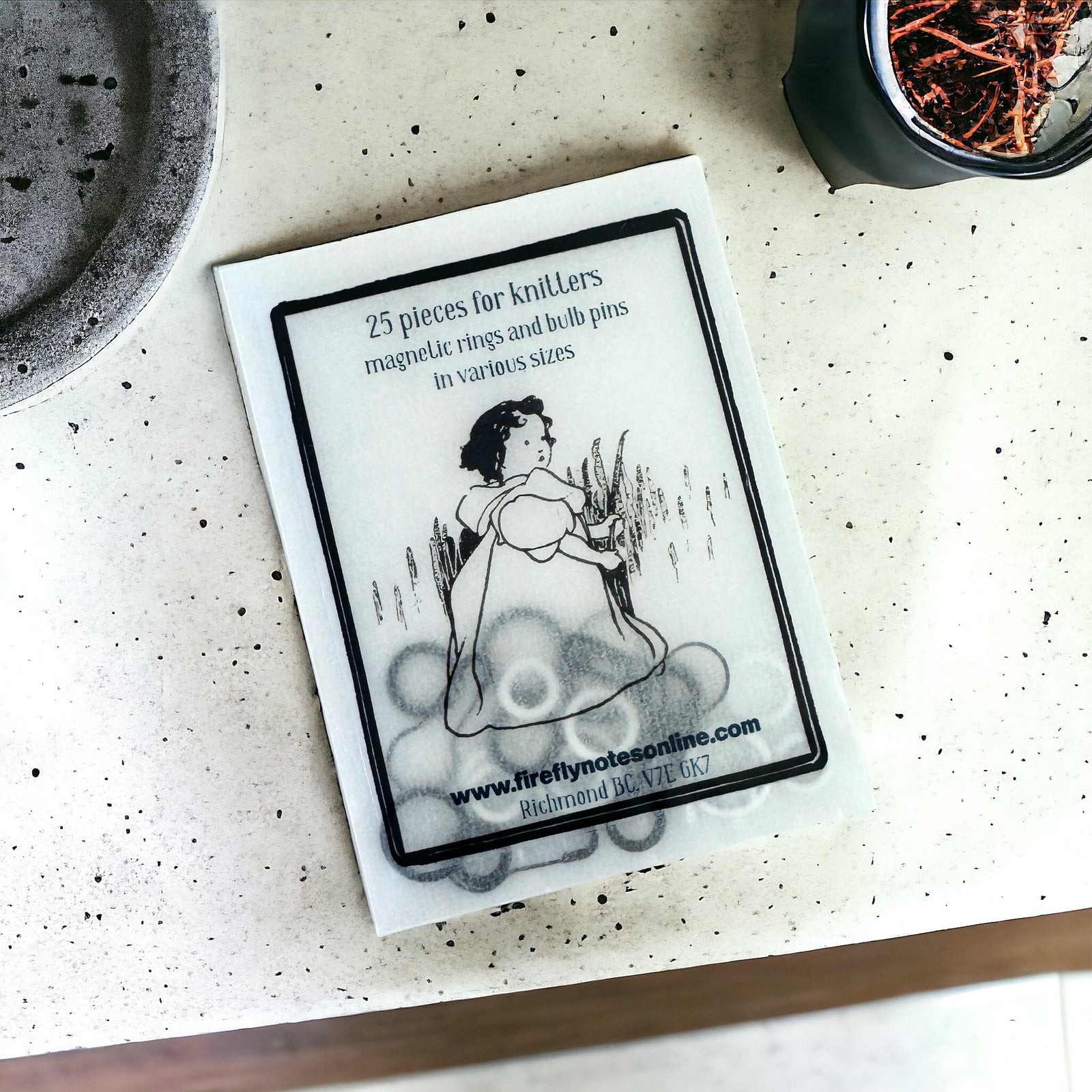 Magnetic stitch markers for knitters