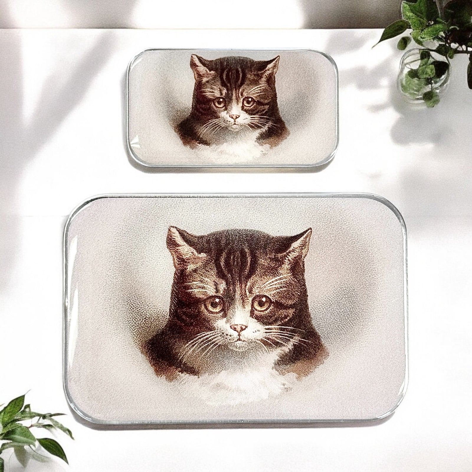 Handcrafted Cat Notions Tin