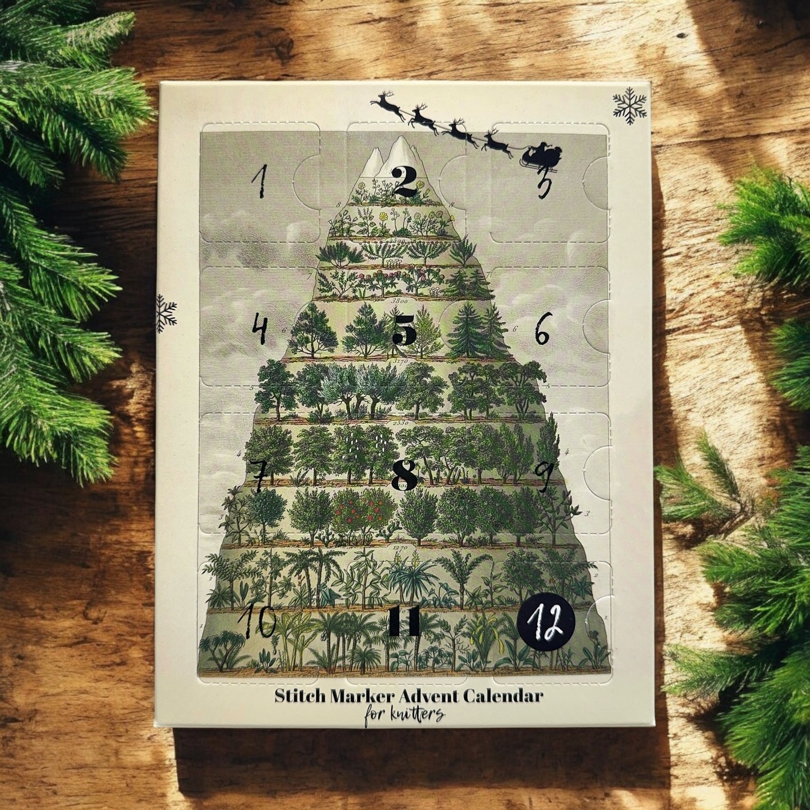 2025 Stitch Marker Advent Calendar – Nature Meets Nostalgia (12-Day Set)