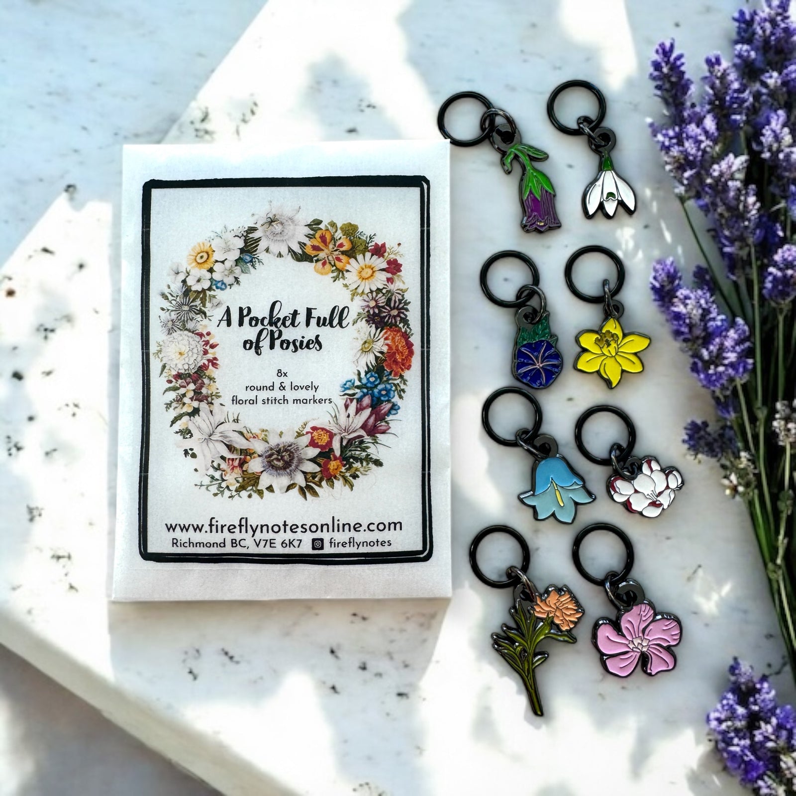 Pocket Full of Posies Stitch Marker Set
