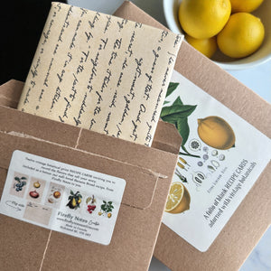 Botanical Recipe Card Set — 12 Blank Cards + Banana Bread Recipe