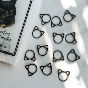Bitty Black Kitties — Stitch Marker Pack (Set of 13)