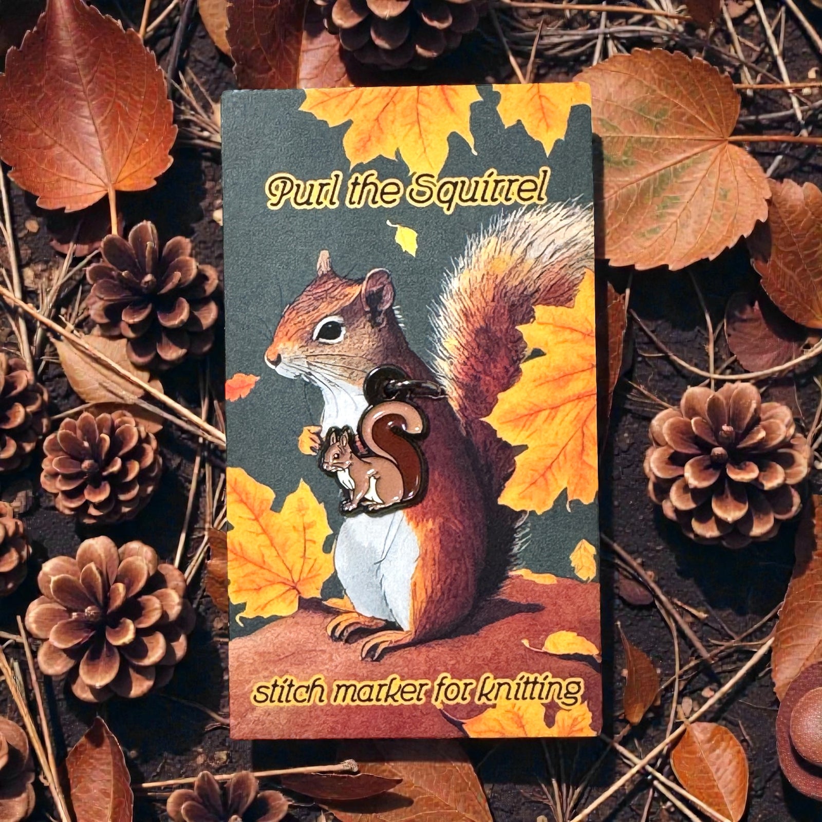 Purl the Squirrel – Limited Edition Stitch Marker