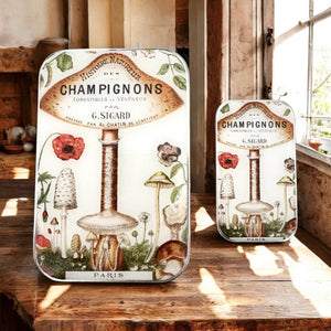 Vintage Mushroom Notions Tin – Parisian Forest Edition