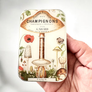 Vintage Mushroom Notions Tin – Parisian Forest Edition