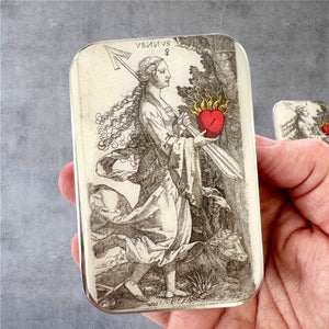 Venus & the Flaming Heart Notions Tin