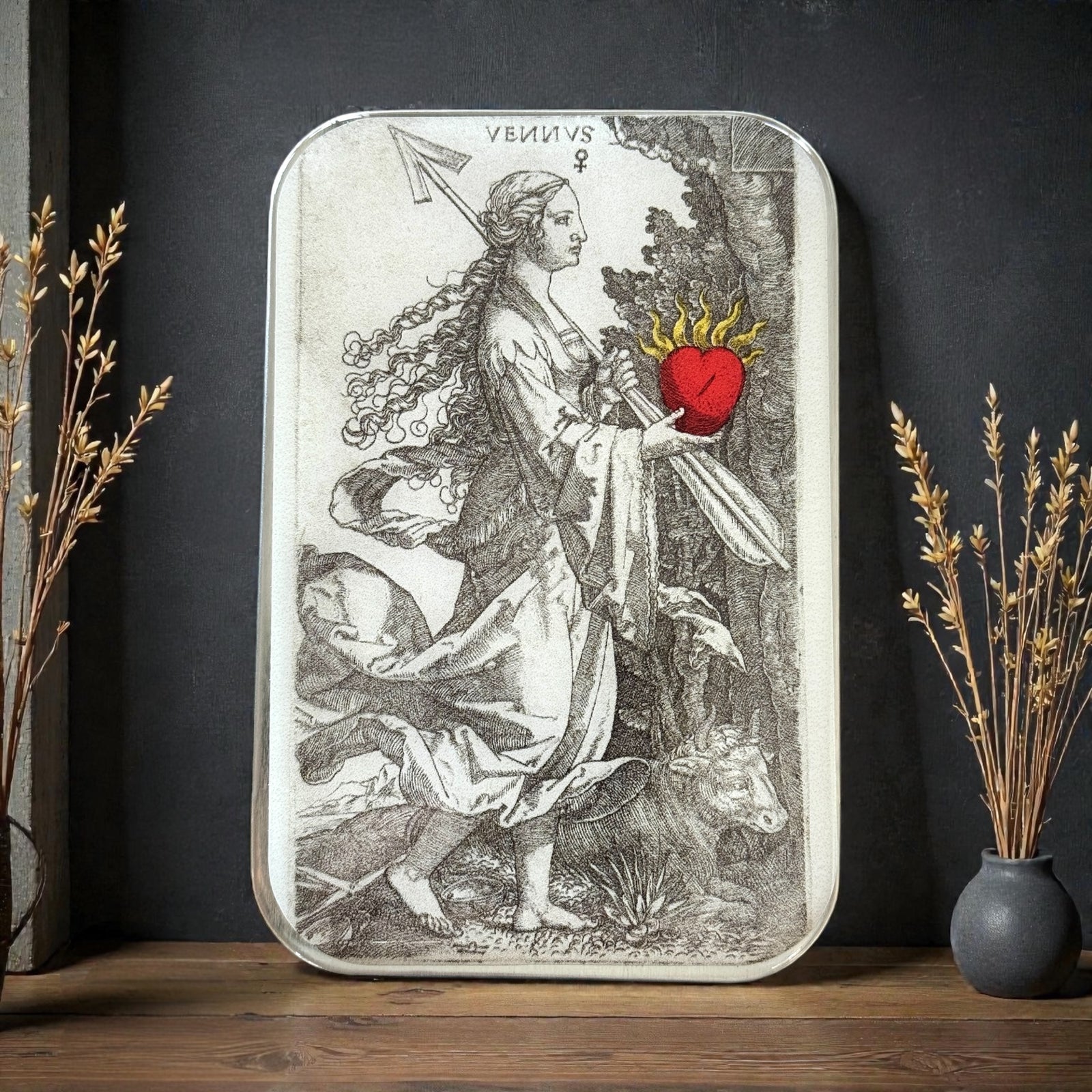 Venus & the Flaming Heart Notions Tin