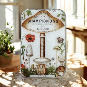 Vintage Mushroom Notions Tin – Parisian Forest Edition
