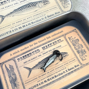 Mackerel Enamel Stitch Marker Single