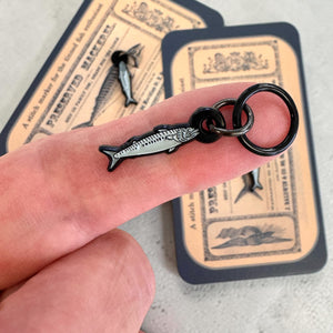 Mackerel Enamel Stitch Marker Single