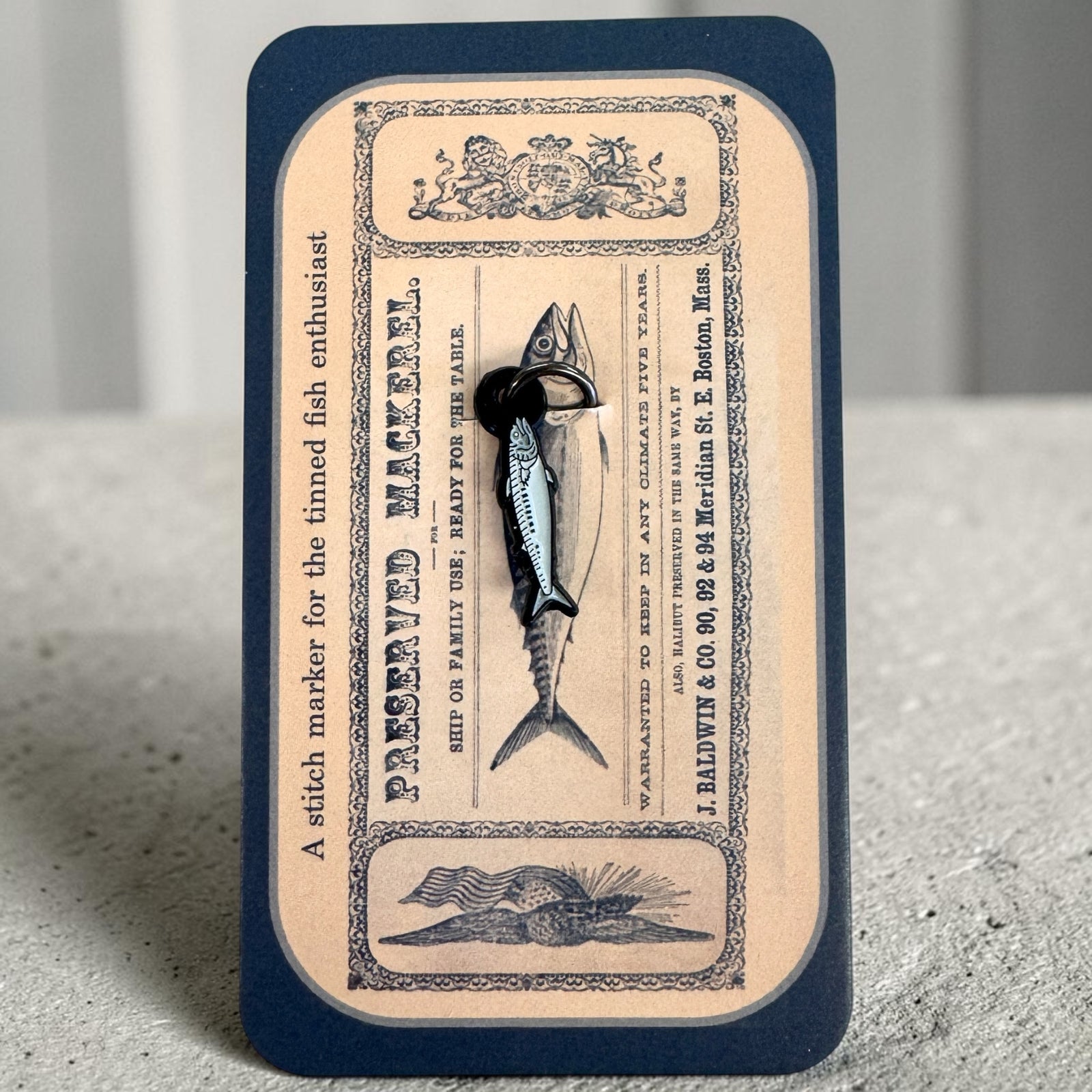 Mackerel Enamel Stitch Marker Single