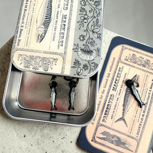 Mackerel Enamel Stitch Marker Single