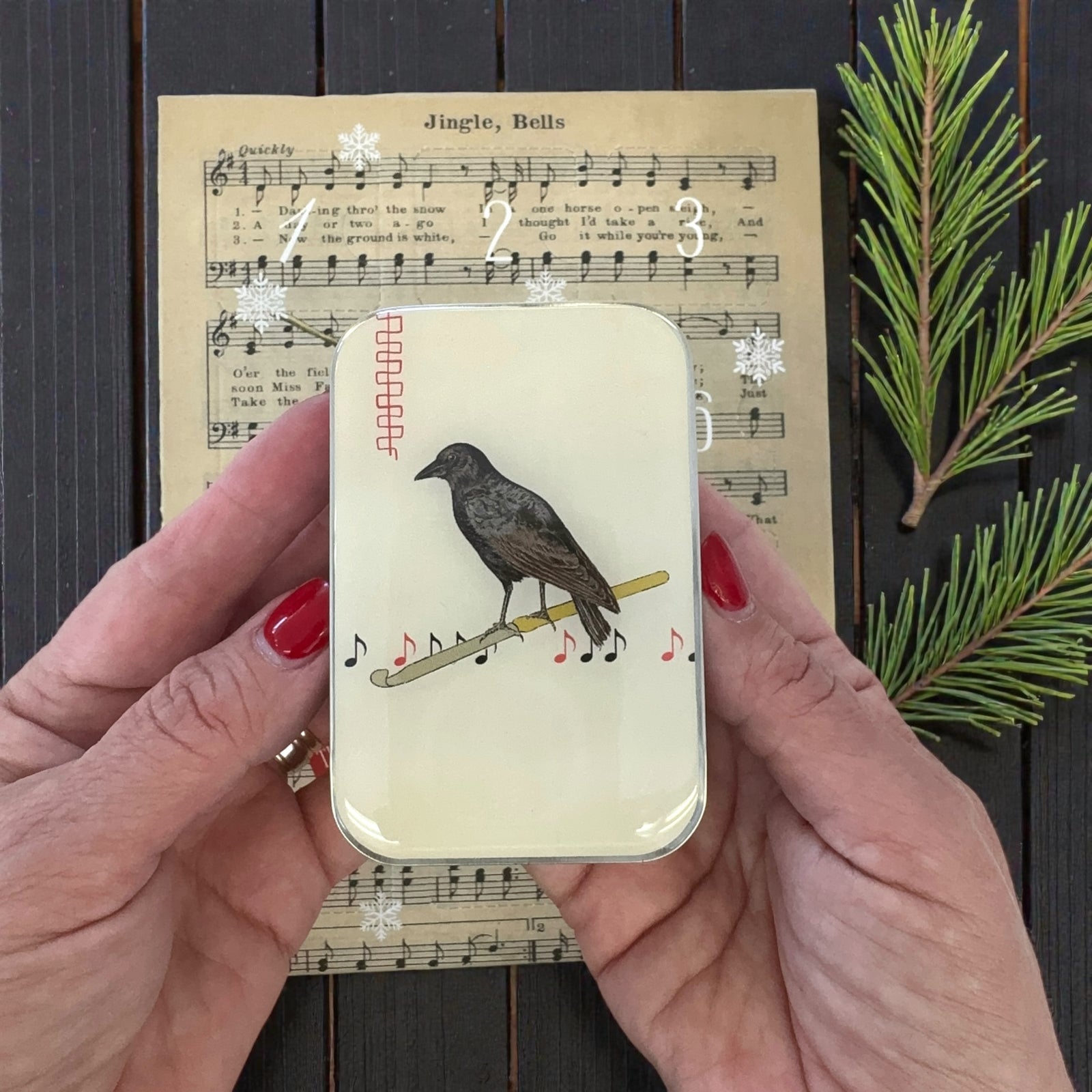 What the Crow Noticed — Matching Notions Tin