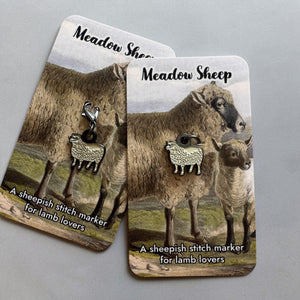 Meadow Sheep Stitch Marker or Progress Keeper