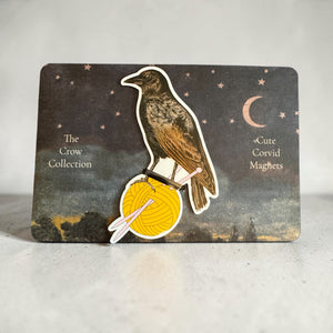 The Crow Collection – Decorative Crow Magnets | Knitting or Crochet