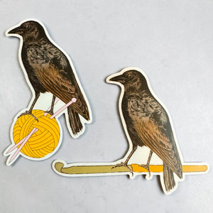 The Crow Collection – Decorative Crow Magnets | Knitting or Crochet