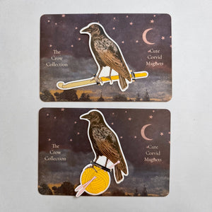 The Crow Collection – Decorative Crow Magnets | Knitting or Crochet