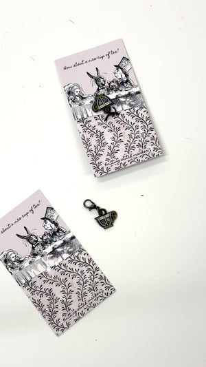 Teacup Stitch Marker – Mad Hatter’s Tea Party Edition