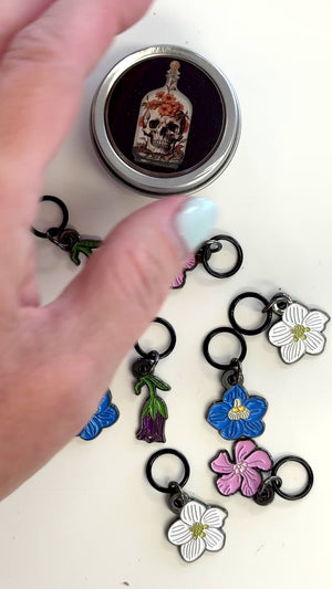 Poison Garden stitch marker set for knitters