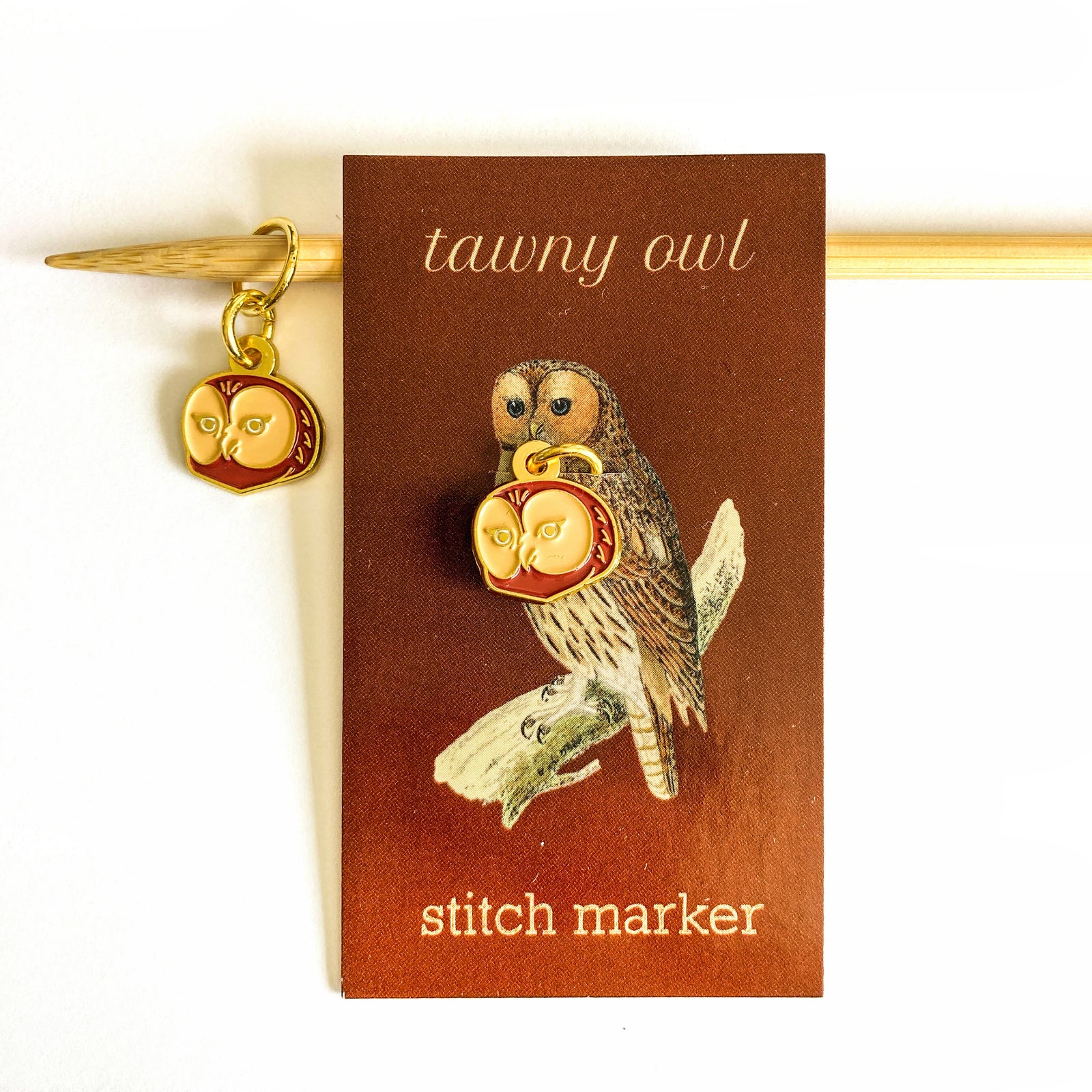 Autumn single stitch marker, Custom Firefly Notes, progress keeper