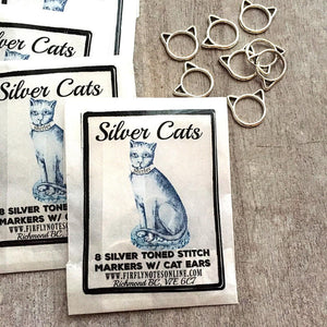 Stitch Markers Rings Knitting Markers Gang of Kittens 4 Cat 