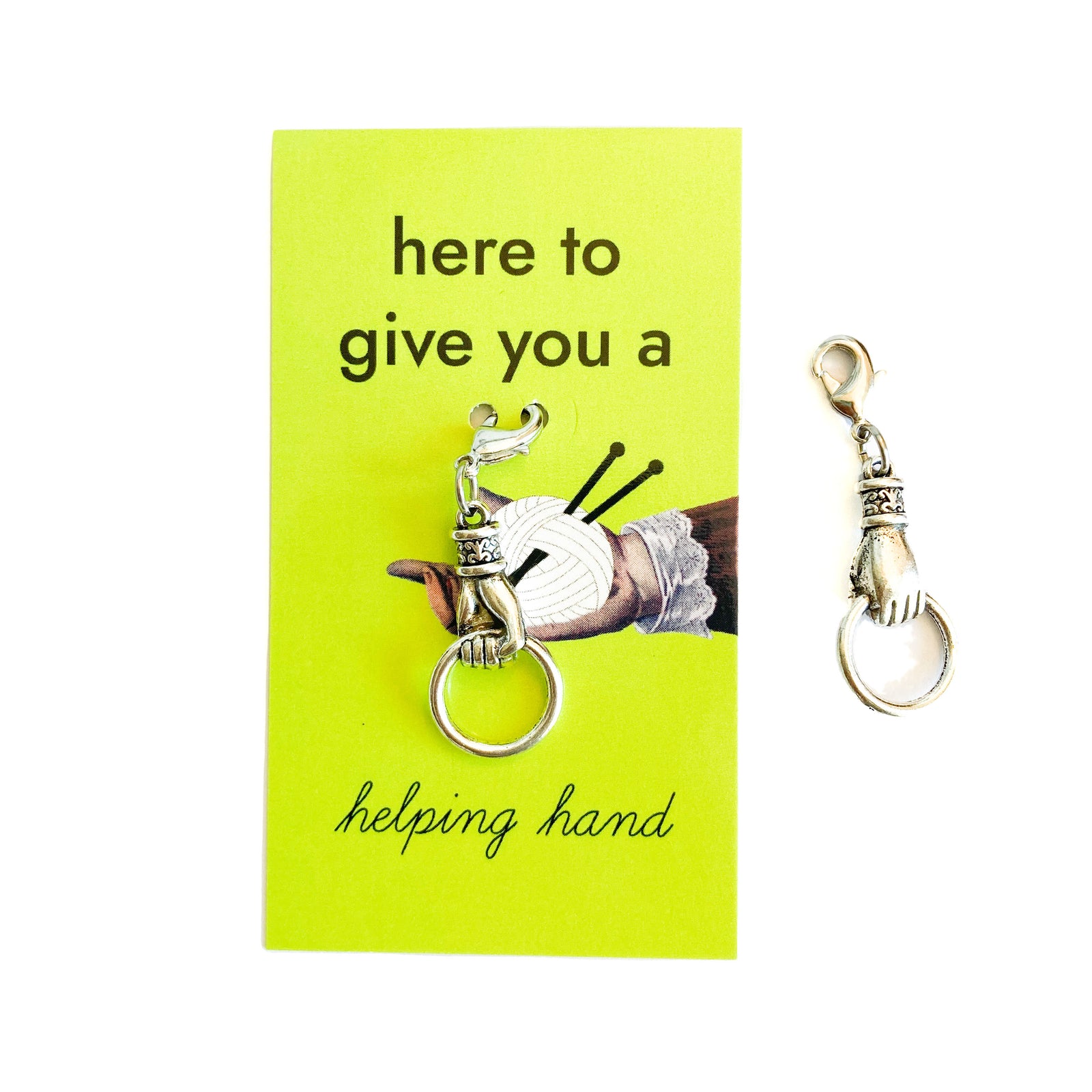 Helping hand stitch marker and progress keeper