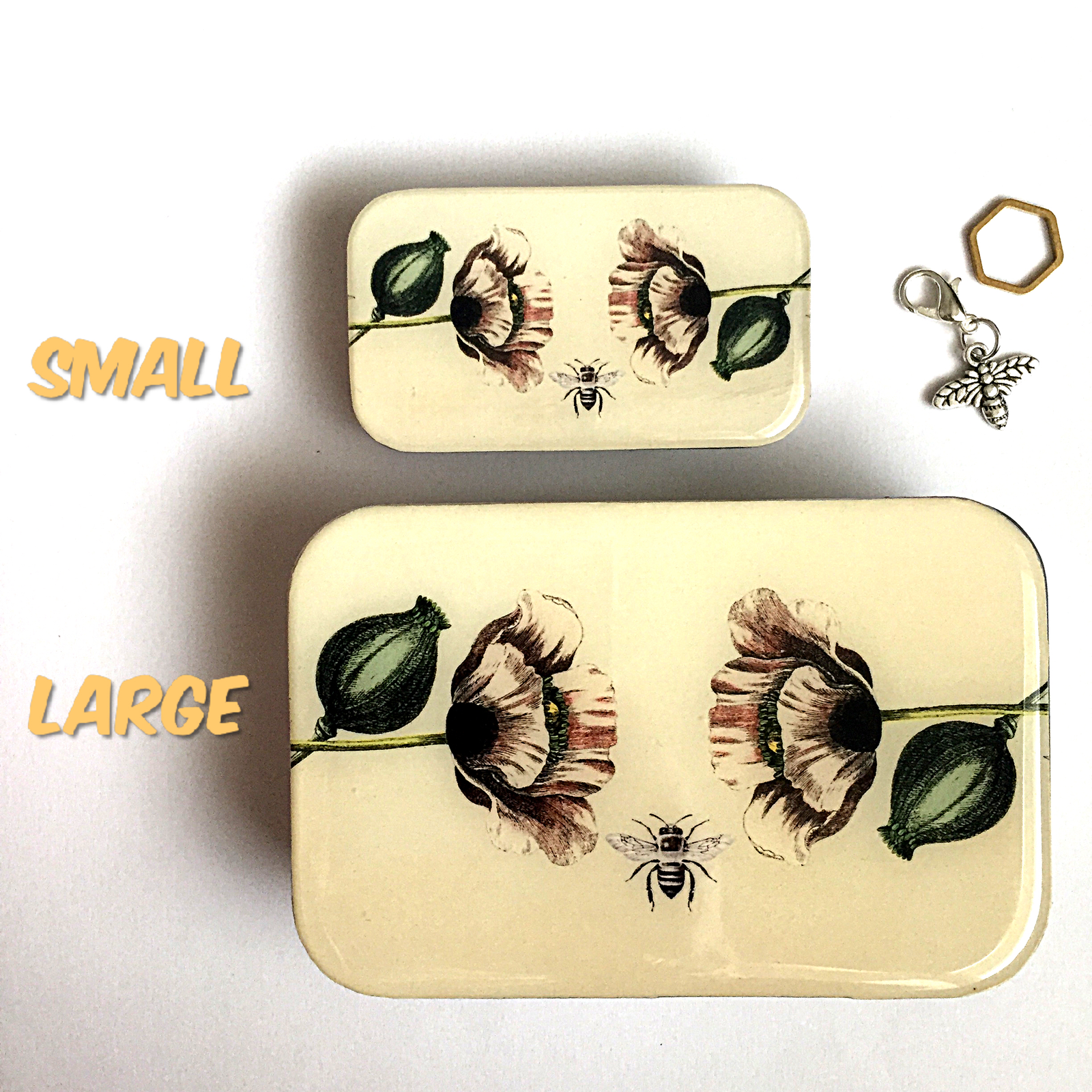 Bee and Poppy notions tin