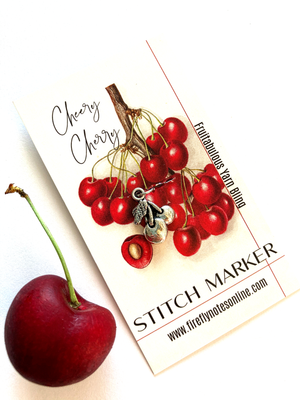 Cherry stitch marker