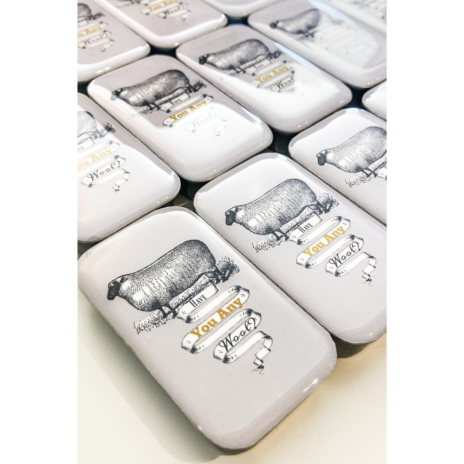 Have you any wool notions tin