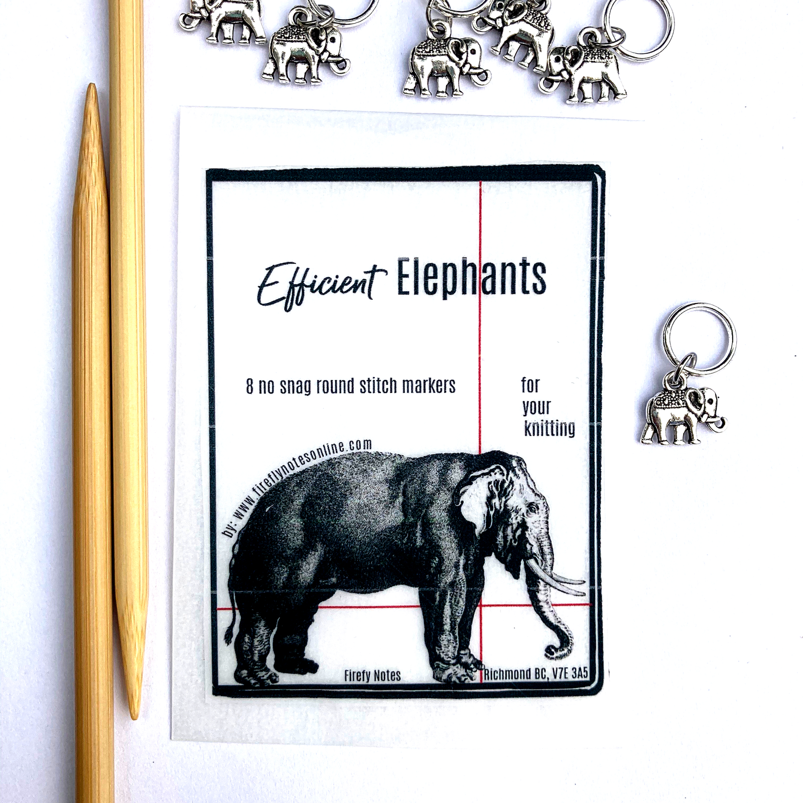 Elephant stitch marker pack