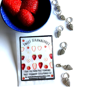 Sweet Strawberry stitch markers